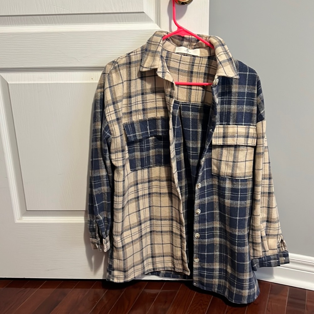 Commense Plaid Shacket